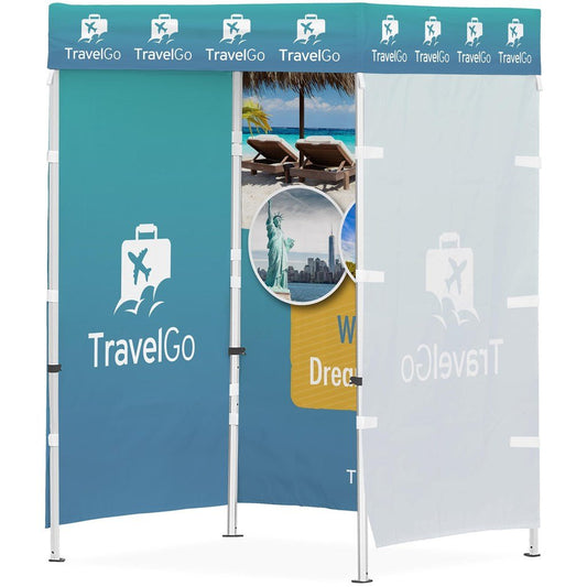 Ovation Sublimated Gazebo 1.5m X 1.5m - 3 Full - Wall Skins - Brand your company Logo! Get a quote - Promo Lingo