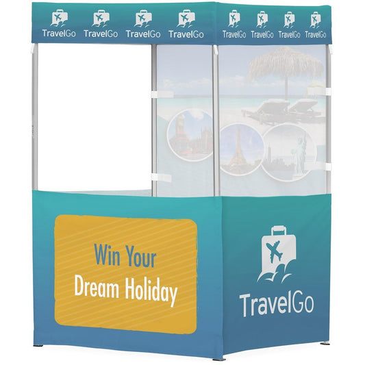Ovation Sublimated Gazebo 1.5m X 1.5m - 3 Half - Wall Skins - 1 Full - Wall Skin - Brand your company Logo! Get a quote - Promo Lingo