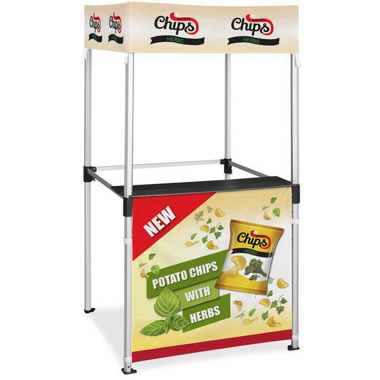 Ovation Sublimated Gazebo 1m X 1m Kiosk - 1 Half - Wall Skin - Brand your company Logo! Get a quote - Promo Lingo