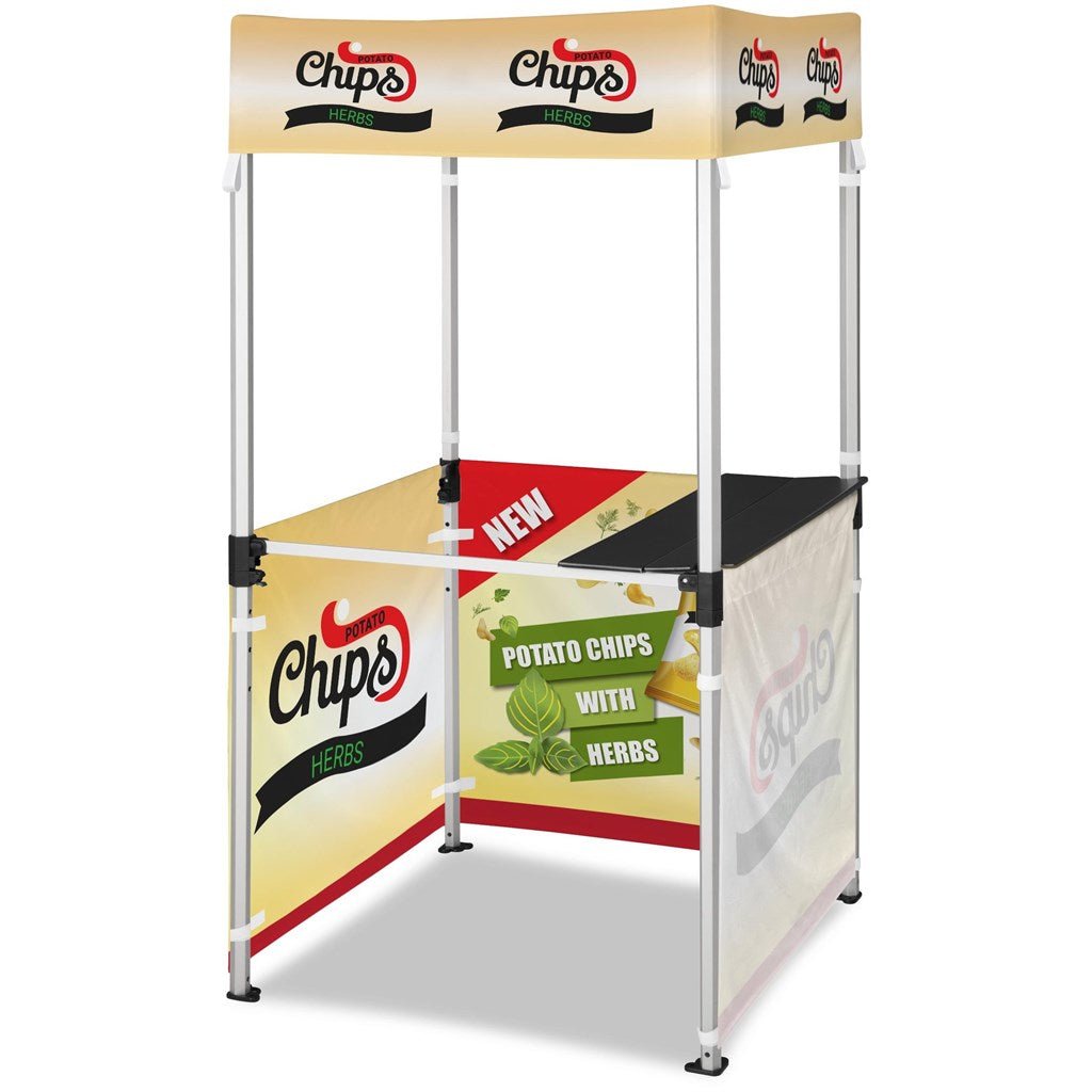 Ovation Sublimated Gazebo 1m X 1m Kiosk - 3 Half - Wall Skins - Brand your company Logo! Get a quote - Promo Lingo