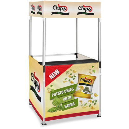 Ovation Sublimated Gazebo 1m X 1m Kiosk - 3 Half - Wall Skins - Brand your company Logo! Get a quote - Promo Lingo