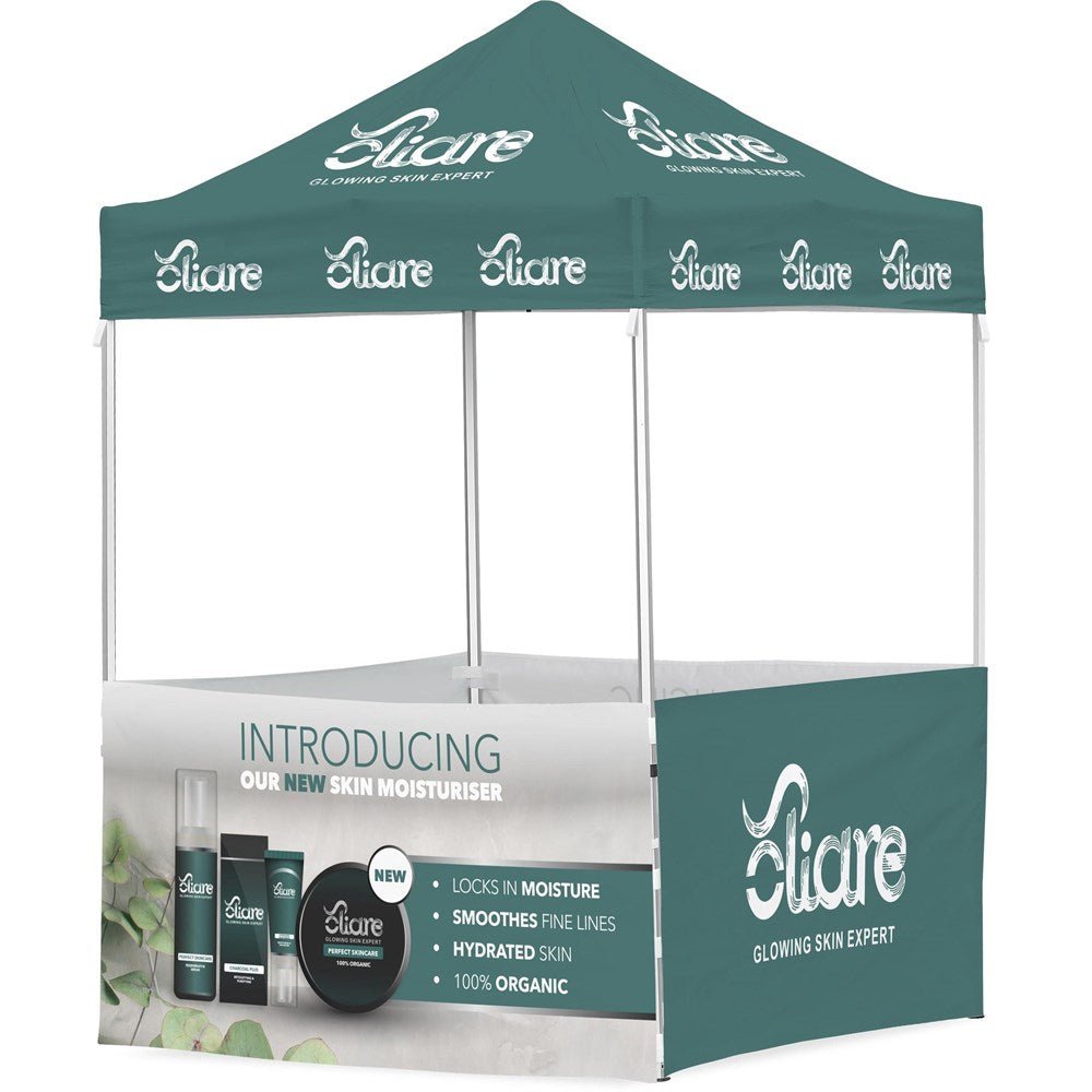 Ovation Sublimated Gazebo 2m X 2m - 4 Half - Wall Skins - Brand your company Logo! Get a quote - Promo Lingo