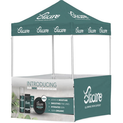 Ovation Sublimated Gazebo 2m X 2m - 4 Half - Wall Skins - Brand your company Logo! Get a quote - Promo Lingo