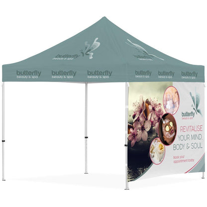 Ovation Sublimated Gazebo 3m X 3m - 1 Full - Wall Skin - Brand your company Logo! Get a quote - Promo Lingo