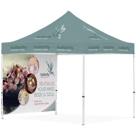 Ovation Sublimated Gazebo 3m X 3m - 1 Full - Wall Skin - Brand your company Logo! Get a quote - Promo Lingo