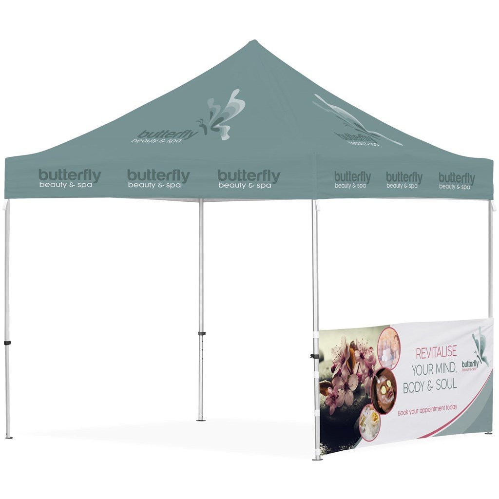 Ovation Sublimated Gazebo 3m X 3m - 1 Half - Wall Skin - Brand your company Logo! Get a quote - Promo Lingo