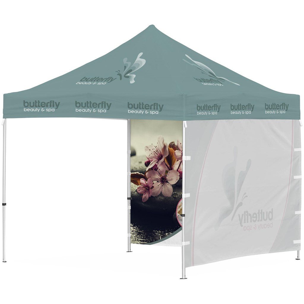Ovation Sublimated Gazebo 3m X 3m - 2 Full - Wall Skins - Brand your company Logo! Get a quote - Promo Lingo
