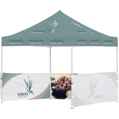 Ovation Sublimated Gazebo 3m X 3m - 3 Half - Wall Skins - Brand your company Logo! Get a quote - Promo Lingo