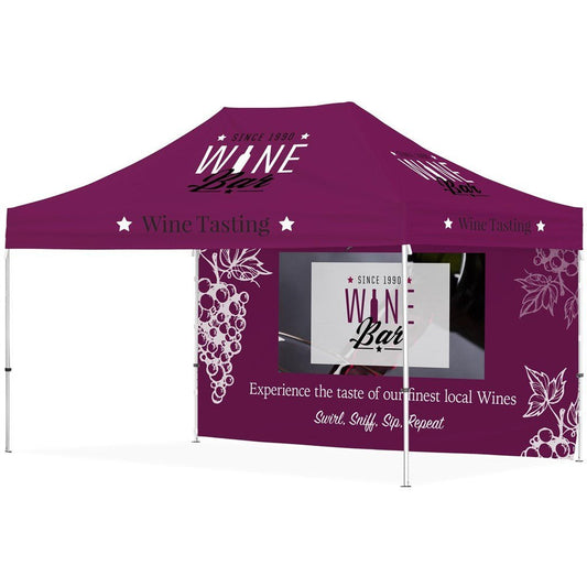 Ovation Sublimated Gazebo 4.5m X 3m - 1 Long Full - Wall Skin - Brand your company Logo! Get a quote - Promo Lingo