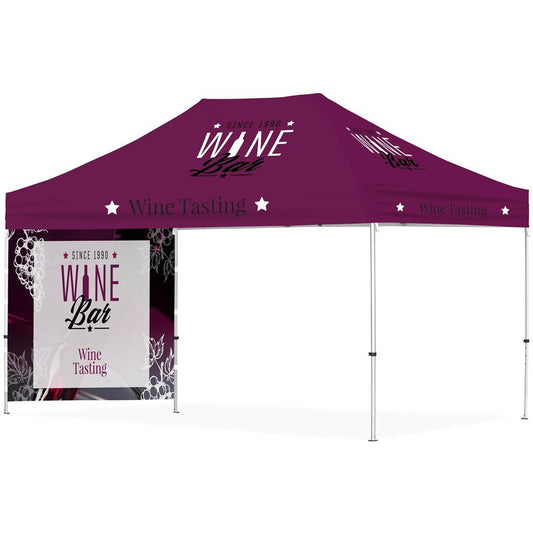 Ovation Sublimated Gazebo 4.5m X 3m - 1 Short Full - Wall Skin - Brand your company Logo! Get a quote - Promo Lingo