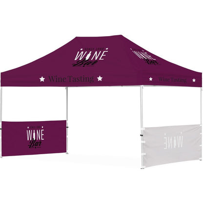 Ovation Sublimated Gazebo 4.5m X 3m - 2 Short Half - Wall Skins - Brand your company Logo! Get a quote - Promo Lingo