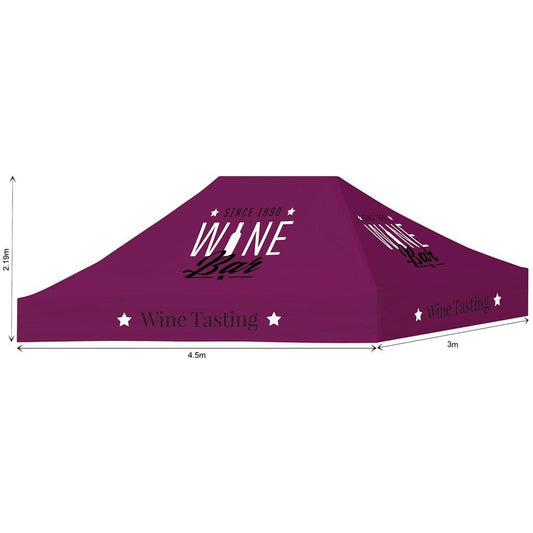Ovation Sublimated Gazebo 4.5m X 3m - Roof Only Option - Brand your company Logo! Get a quote - Promo Lingo