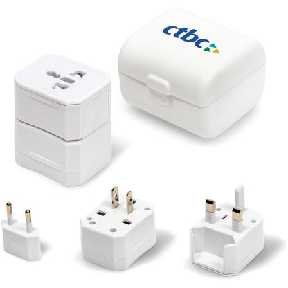 Path - Finder World Travel Adaptor - Brand your company Logo! Get a quote - Promo Lingo