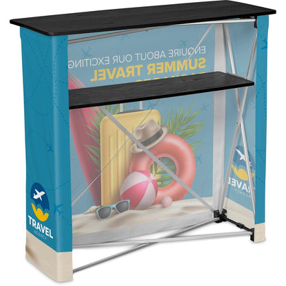 Pop Up Fabric Counter - Brand your company Logo! Get a quote - Promo Lingo