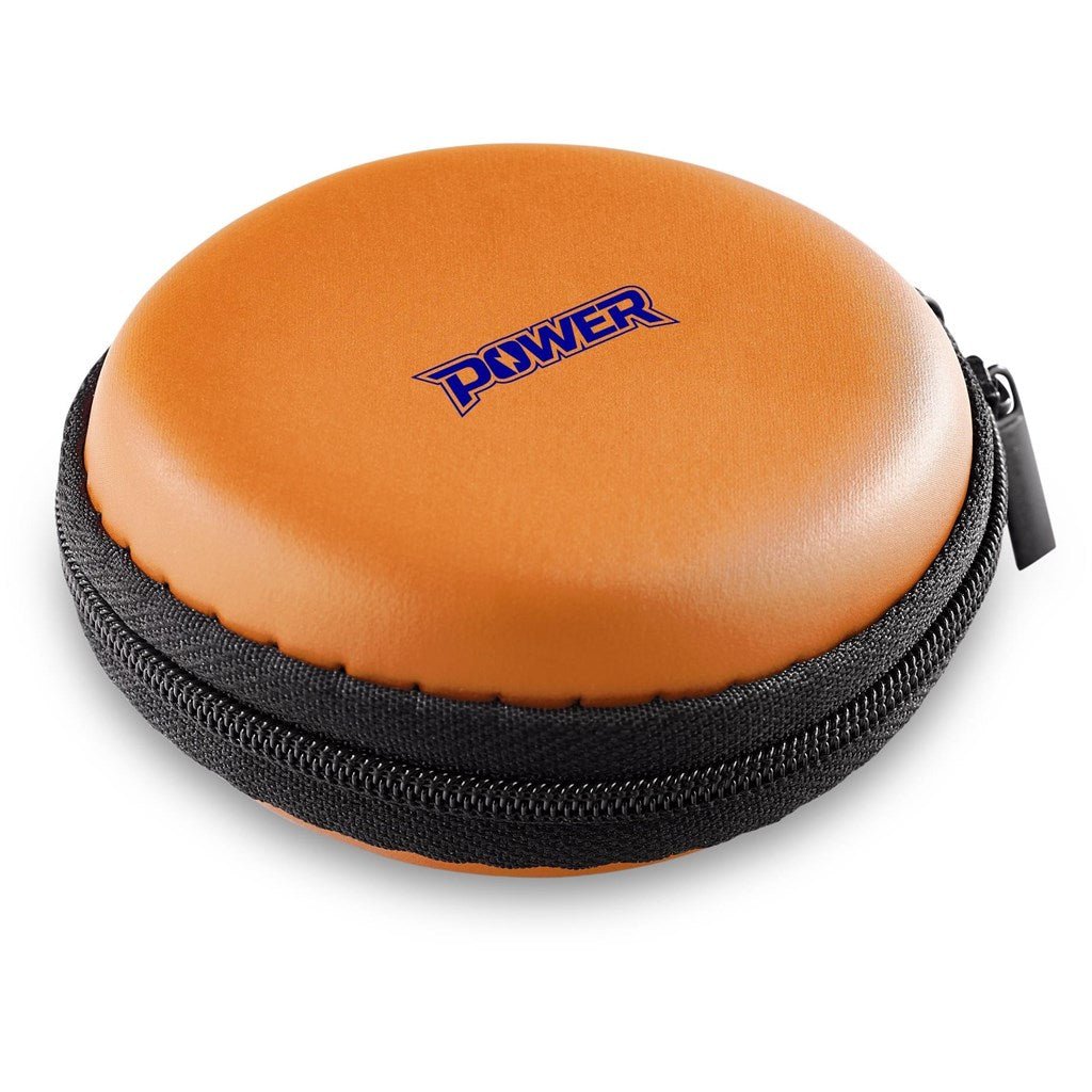 Potent Round Case - Orange - Brand your company Logo! Get a quote - Promo Lingo