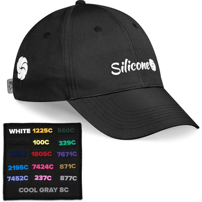 Pre - Branded Performance Cap Showcasing Silicone Branding - Brand your company Logo! Get a quote - Promo Lingo
