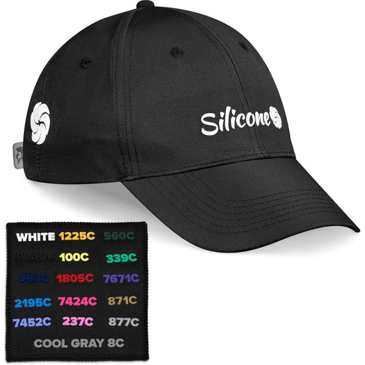Pre - Branded Performance Cap Showcasing Silicone Branding - Brand your company Logo! Get a quote - Promo Lingo