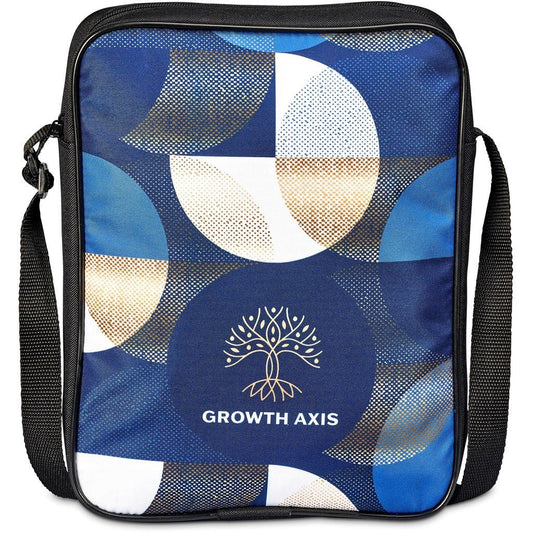 Pre - Printed Sample Hoppla A4 Crossbody Conference Bag - Brand your company Logo! Get a quote - Promo Lingo