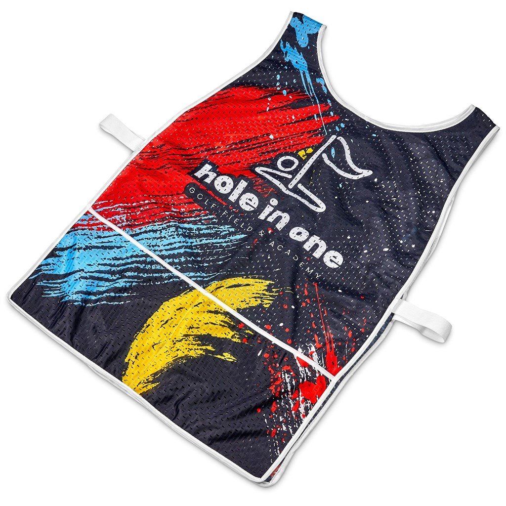Pre - Printed Sample Hoppla League Caddy Bib - Brand your company Logo! Get a quote - Promo Lingo
