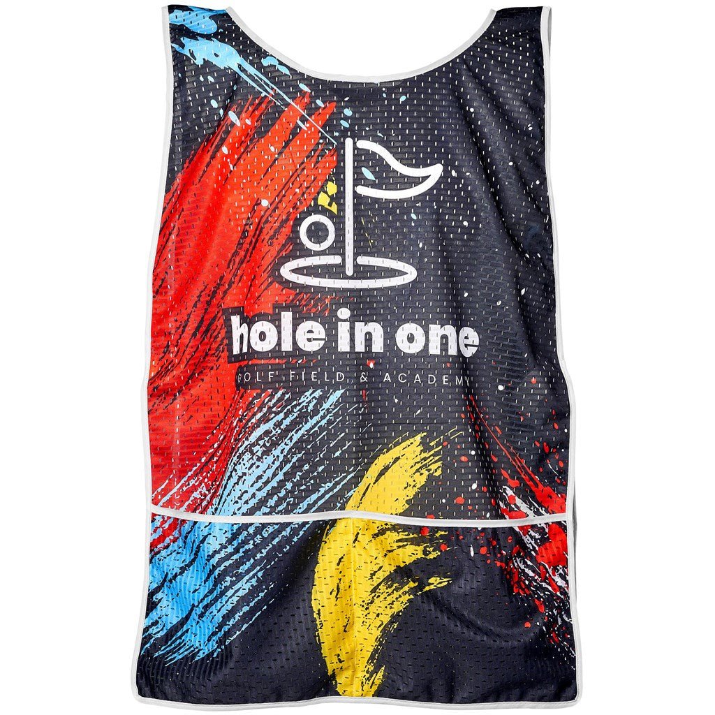 Pre - Printed Sample Hoppla League Caddy Bib - Brand your company Logo! Get a quote - Promo Lingo
