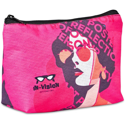 Pre - Printed Sample Hoppla Leanne Recycled PET Stitch - Bond Midi Toiletry Bag - Brand your company Logo! Get a quote - Promo Lingo