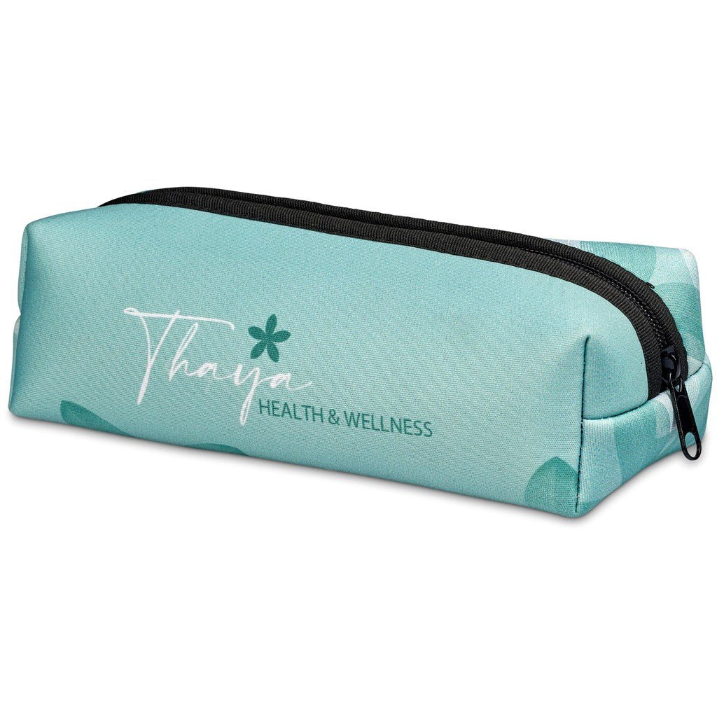 Pre - Printed Sample Hoppla Neoprene Doodle Pencil Case - Brand your company Logo! Get a quote - Promo Lingo