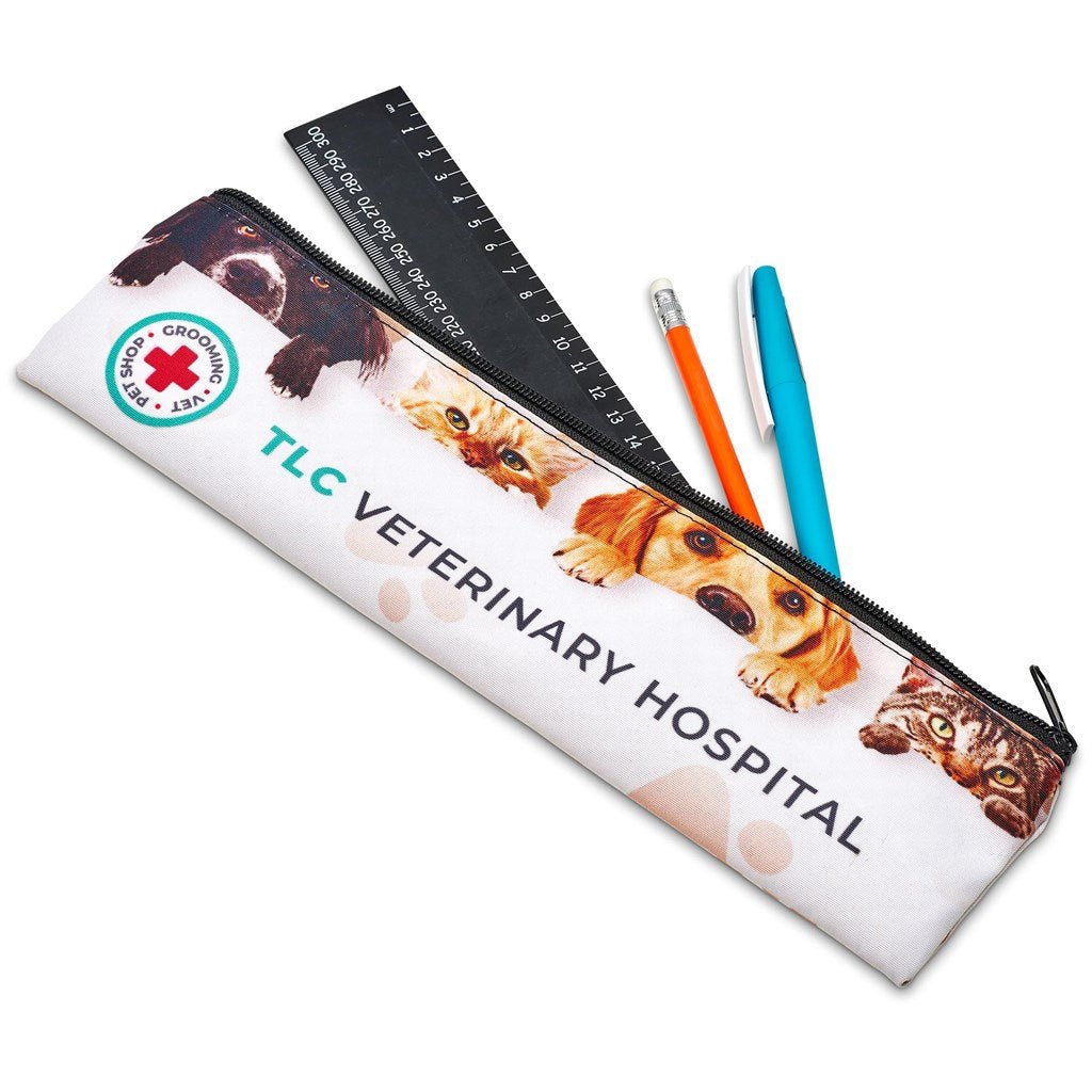 Pre - Printed Sample Hoppla Scrawl Pencil Case - Brand your company Logo! Get a quote - Promo Lingo