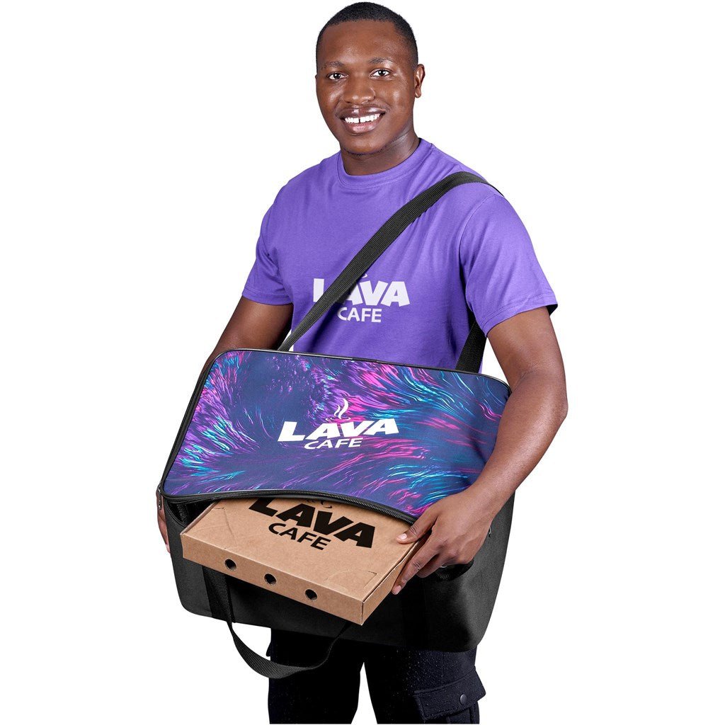Pre - Printed Sample Hoppla Sudwala Food Delivery Cooler Bag - Brand your company Logo! Get a quote - Promo Lingo