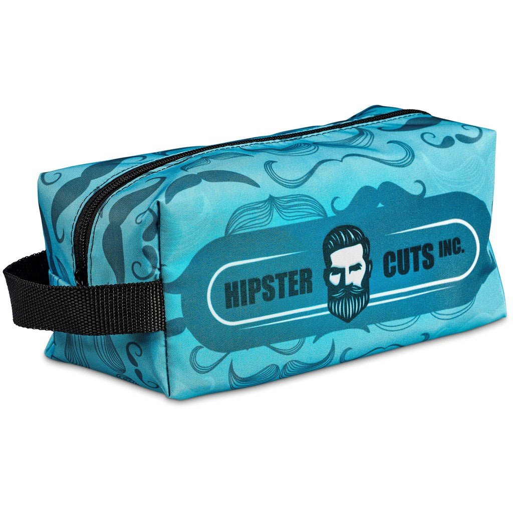 Pre-Printed Sample Hoppla Table View Toiletry Bag - Brand your company Logo! Get a quote from- Promo Lingo
