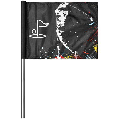 Pre - Printed Sample Hoppla Tournament Golf Flag - Brand your company Logo! Get a quote - Promo Lingo