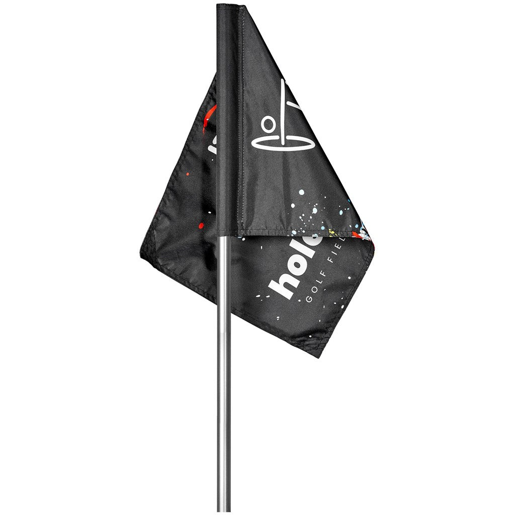 Pre - Printed Sample Hoppla Tournament Golf Flag - Brand your company Logo! Get a quote - Promo Lingo