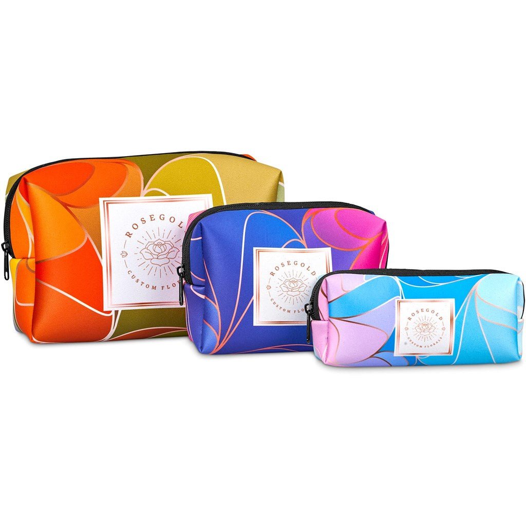 Pre - Production Hoppla Emma Neoprene Toiletry Bag - Brand your company Logo! Get a quote - Promo Lingo