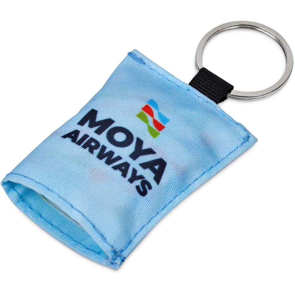 Pre - Production Sample Hoppla Aquila Polyester Keyring Pouch with Cleaning Cloth - Brand your company Logo! Get a quote - Promo Lingo