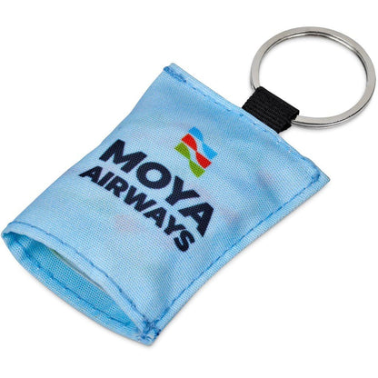Pre - Production Sample Hoppla Aquila Polyester Keyring Pouch with Cleaning Cloth - Brand your company Logo! Get a quote - Promo Lingo