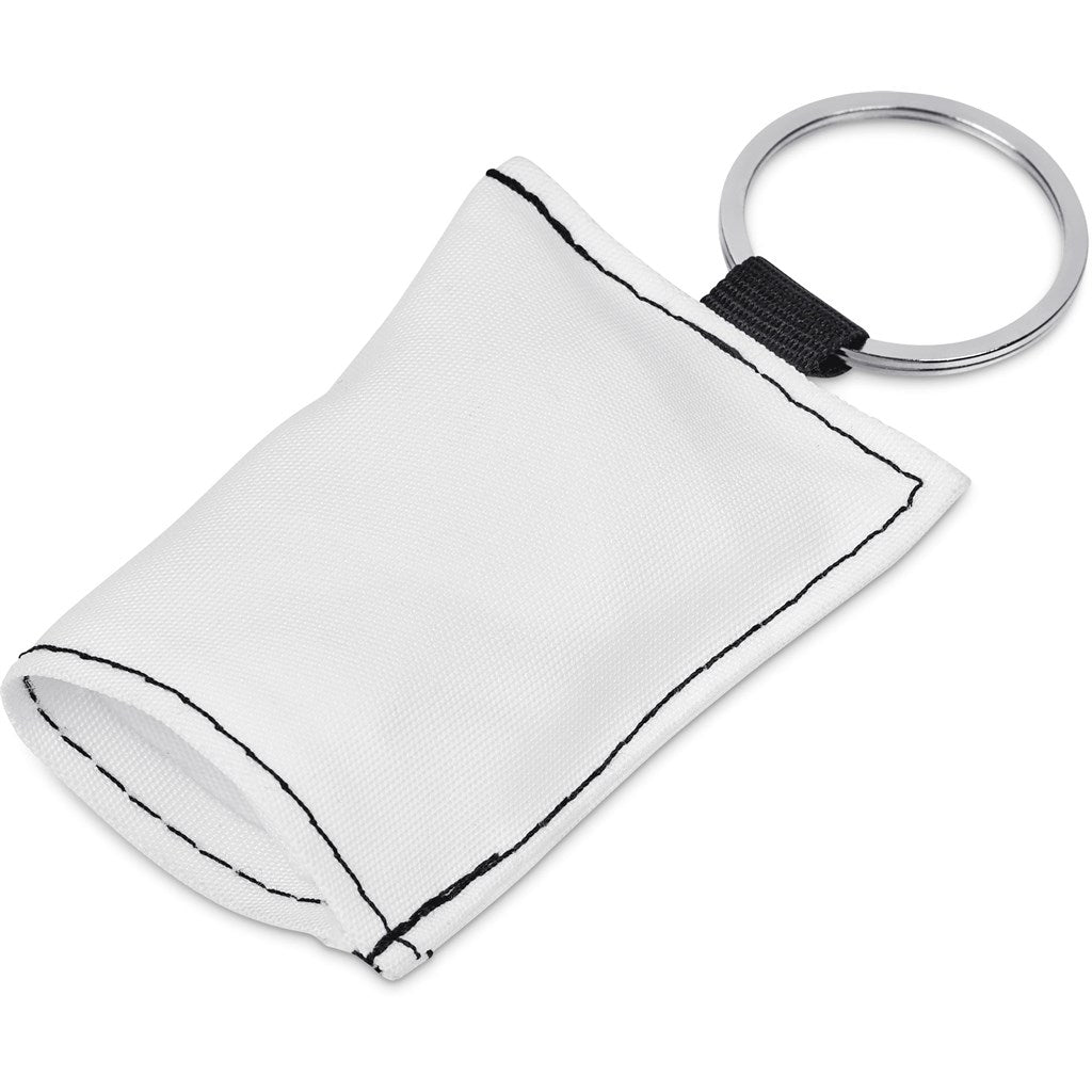 Pre - Production Sample Hoppla Aquila Polyester Keyring Pouch with Cleaning Cloth - Brand your company Logo! Get a quote - Promo Lingo