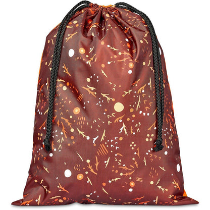 Pre - Production Sample Hoppla Benguela Jumbo Polyester Drawstring Pouch - Brand your company Logo! Get a quote - Promo Lingo