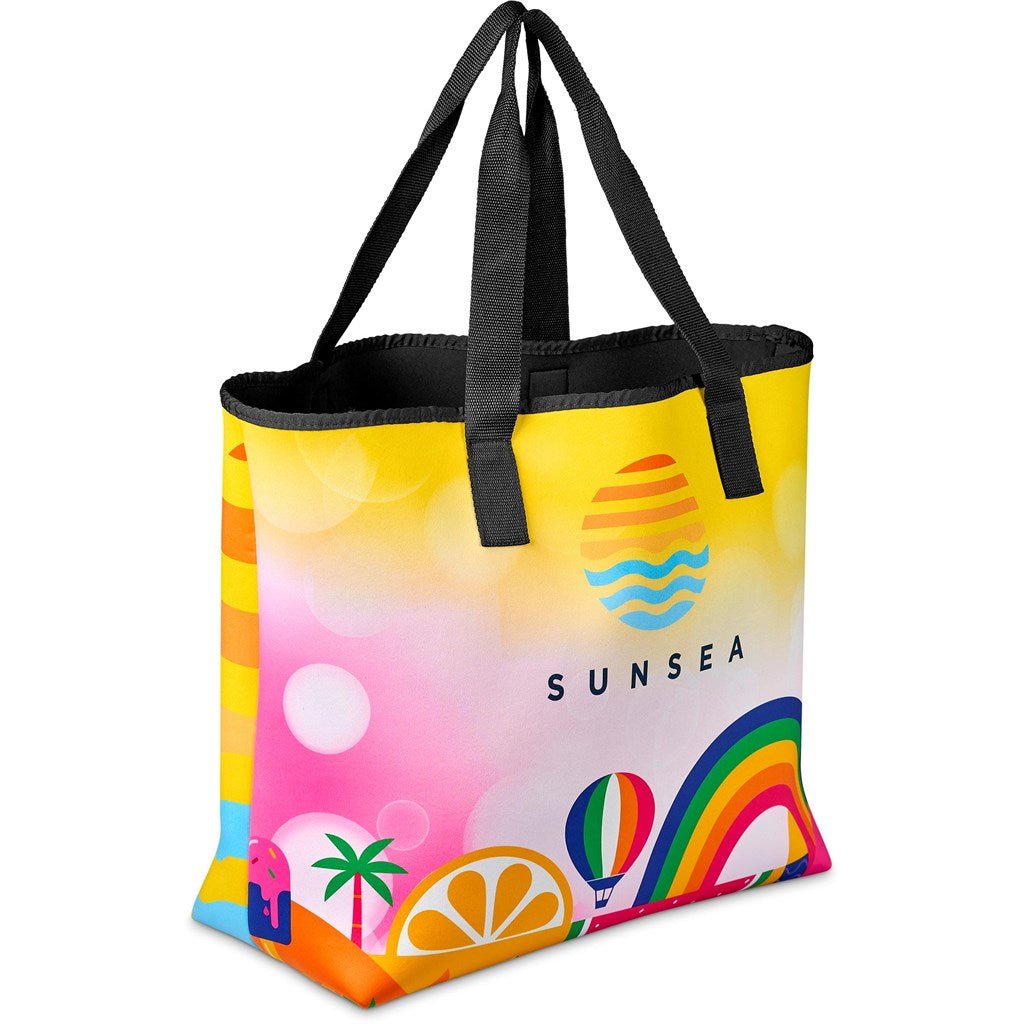 Pre - Production Sample Hoppla Boulders Neoprene Beach Bag - Brand your company Logo! Get a quote - Promo Lingo