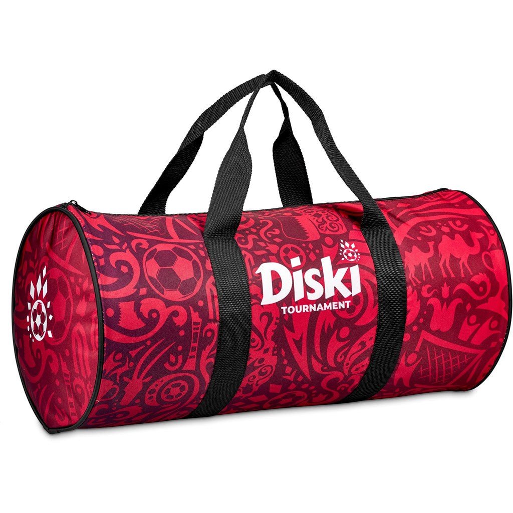 Pre - Production Sample Hoppla Carter Barrel Sport Bag - Brand your company Logo! Get a quote - Promo Lingo
