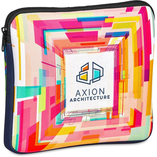 Pre - Production Sample Hoppla Domain 11 inch Neoprene Tablet Sleeve - Brand your company Logo! Get a quote - Promo Lingo