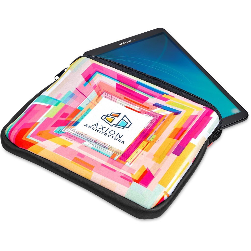 Pre - Production Sample Hoppla Domain 11 inch Neoprene Tablet Sleeve - Brand your company Logo! Get a quote - Promo Lingo
