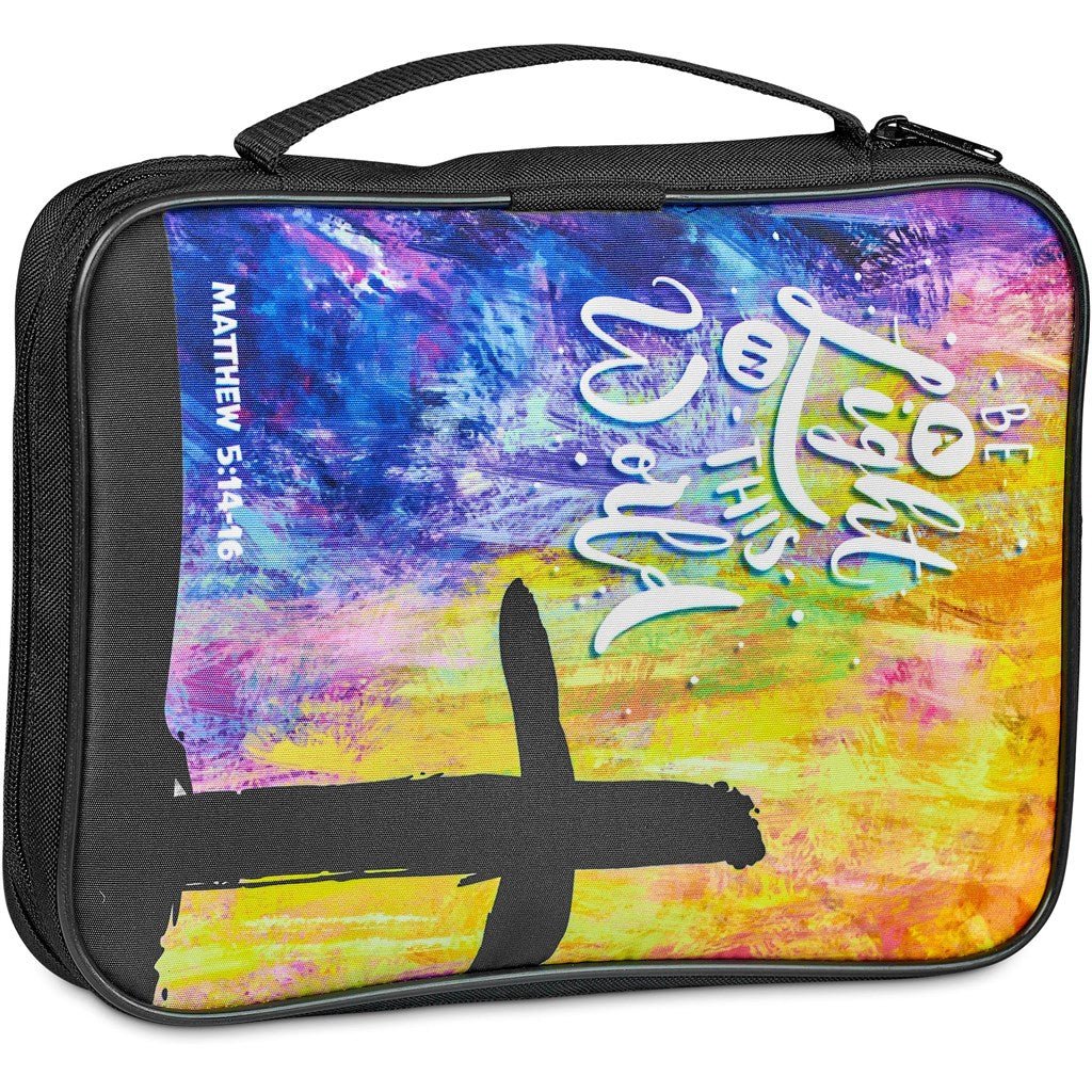 Pre - Production Sample Hoppla Faith Bible Book Bag With Carry Handle - Brand your company Logo! Get a quote - Promo Lingo