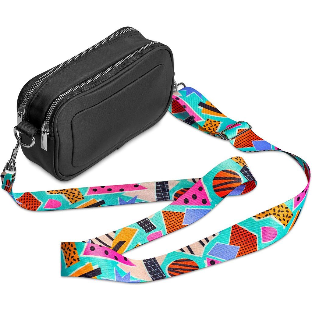 Pre - Production Sample Hoppla Glamazon Polyester Bag Strap - Brand your company Logo! Get a quote - Promo Lingo