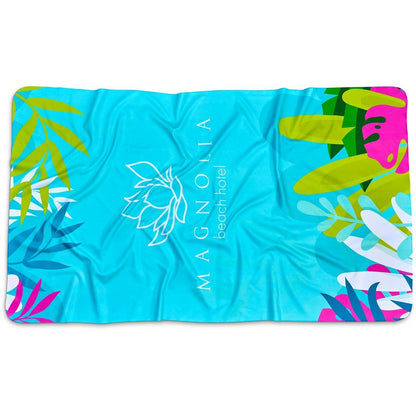 Pre - Production Sample Hoppla Hula Beach Towel - Dual Sided Branding - Brand your company Logo! Get a quote - Promo Lingo