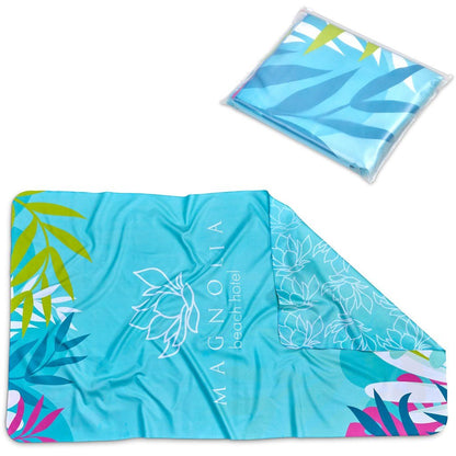 Pre - Production Sample Hoppla Hula Beach Towel - Dual Sided Branding - Brand your company Logo! Get a quote - Promo Lingo