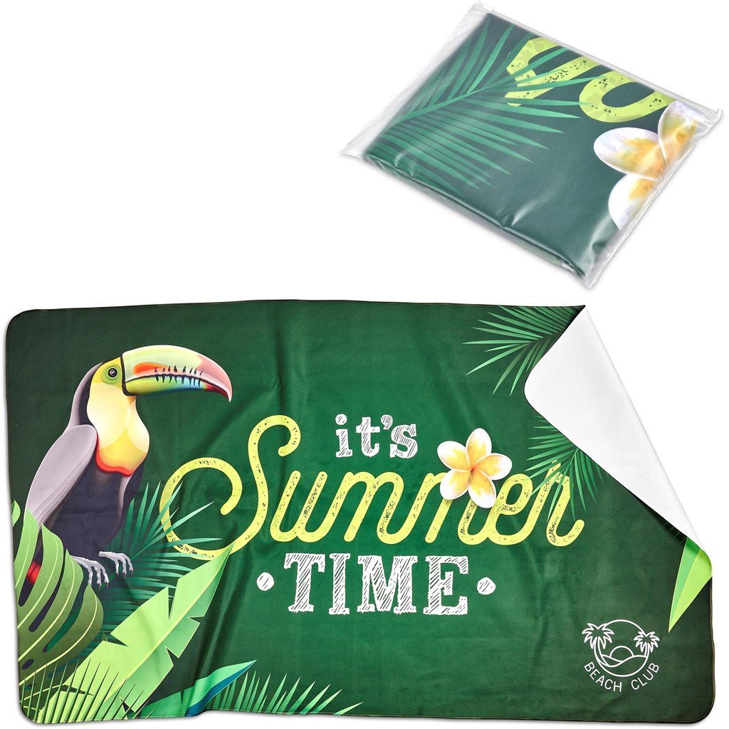 Pre - Production Sample Hoppla Hula Beach Towel - Single Sided Branding - Brand your company Logo! Get a quote - Promo Lingo