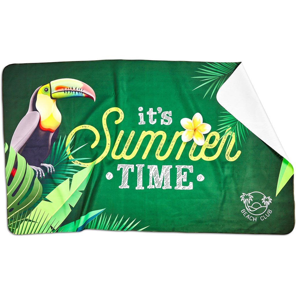 Pre - Production Sample Hoppla Hula Beach Towel - Single Sided Branding - Brand your company Logo! Get a quote - Promo Lingo