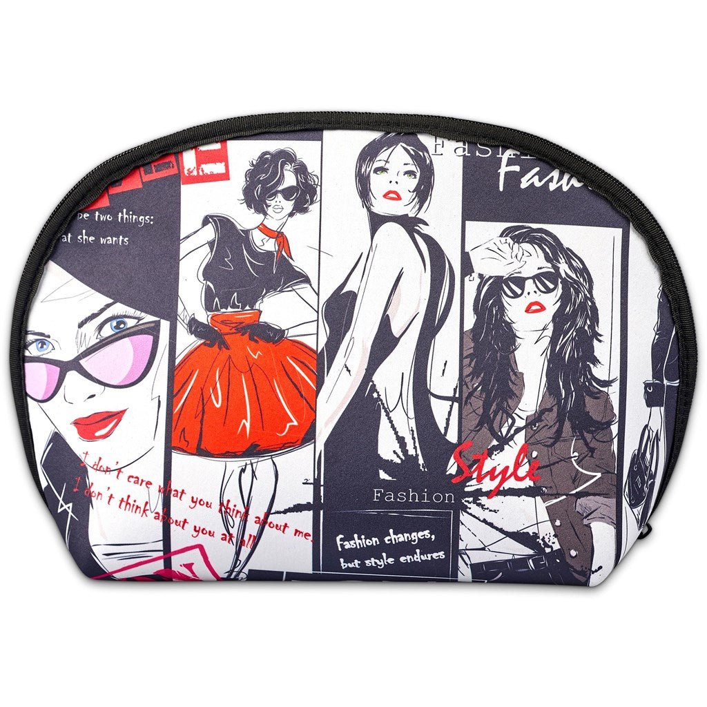 Pre - Production Sample Hoppla Isabella Neoprene Maxi Cosmetic Bag - Brand your company Logo! Get a quote - Promo Lingo