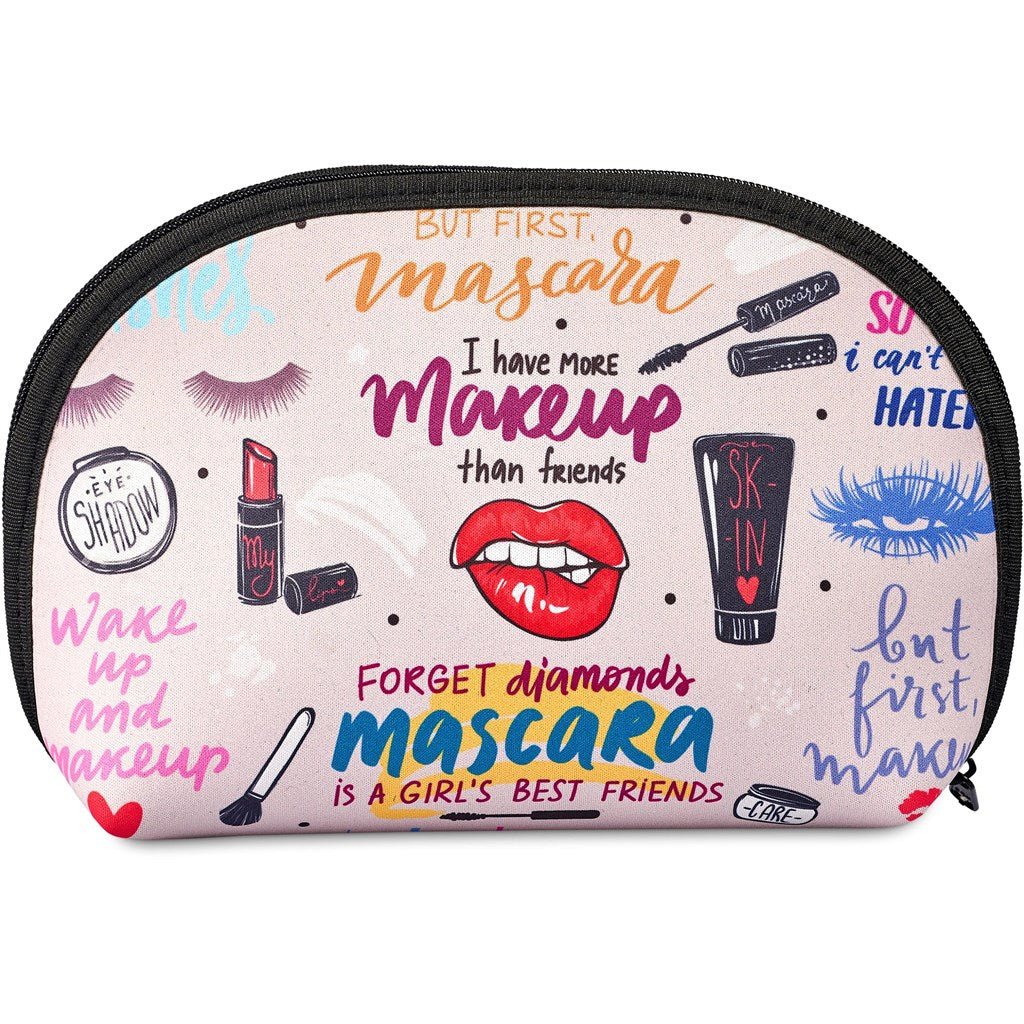 Pre - Production Sample Hoppla Isabella Neoprene Midi Cosmetic Bag - Brand your company Logo! Get a quote - Promo Lingo
