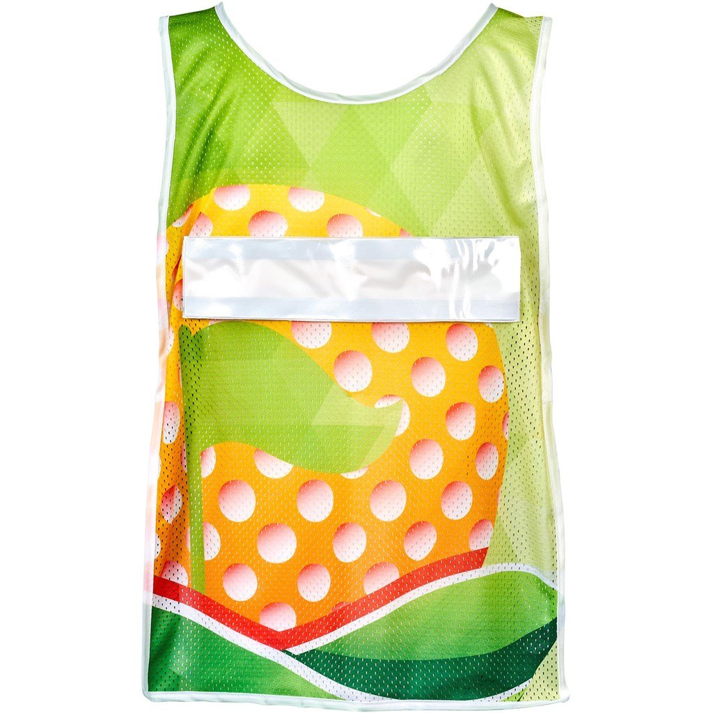 Pre - Production Sample Hoppla Jackal Polyester Caddy Bib with PVC Name Sleeve - Brand your company Logo! Get a quote - Promo Lingo