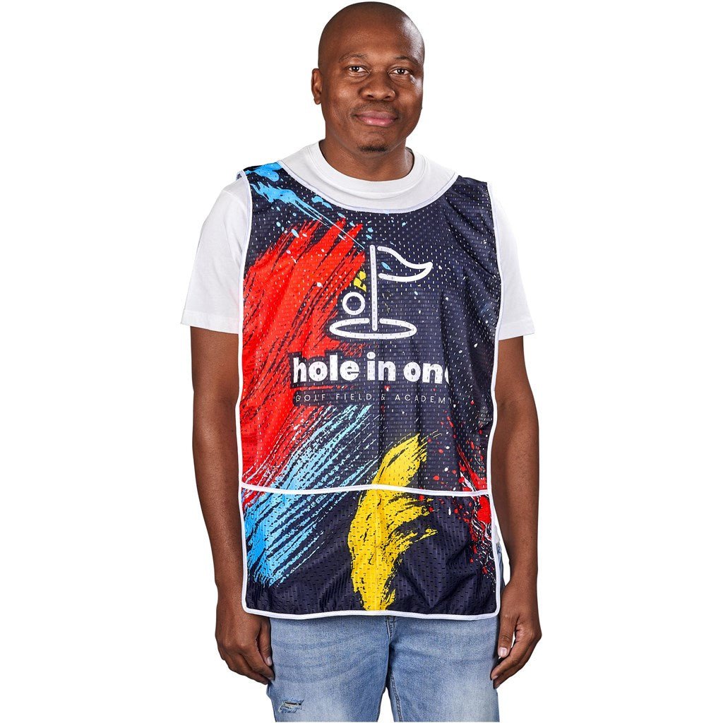 Pre - Production Sample Hoppla League Caddy Bib - Brand your company Logo! Get a quote - Promo Lingo